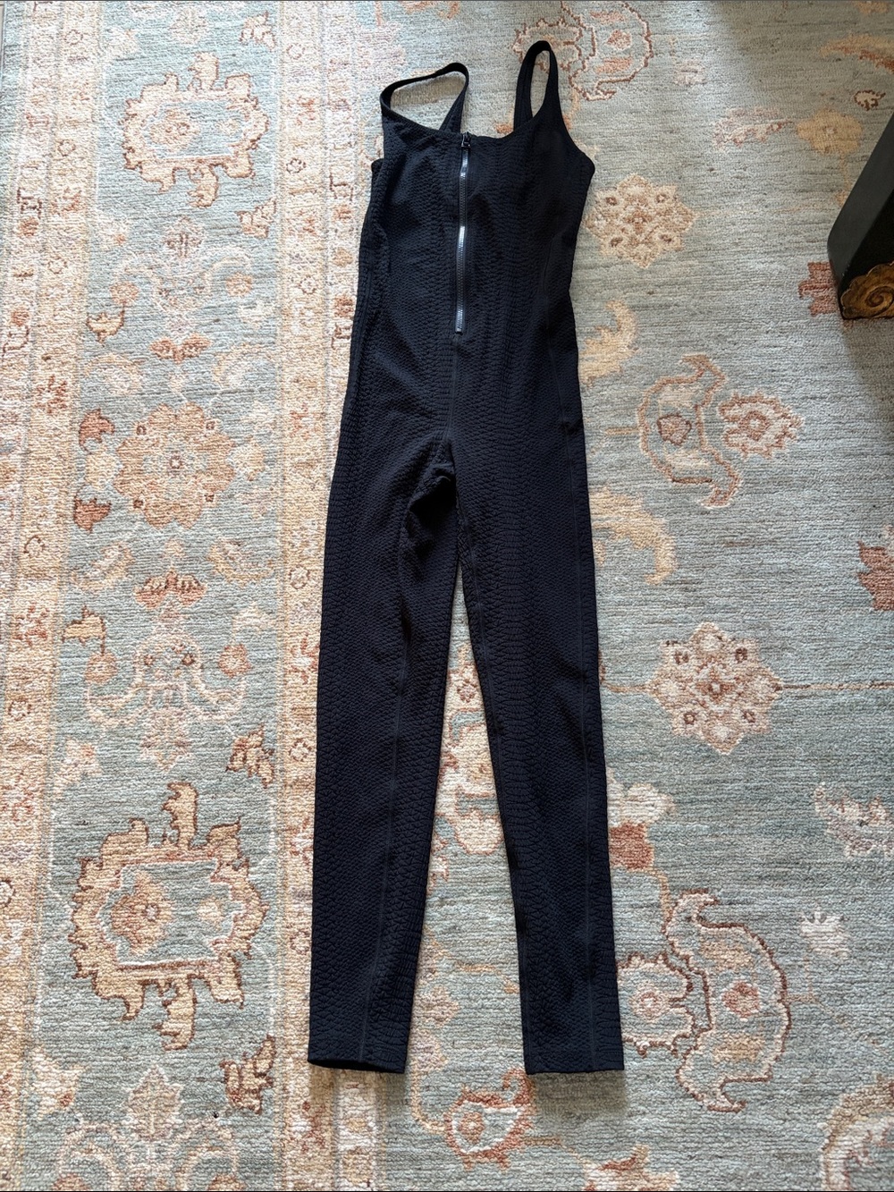 Black Women's Slim Fit Jumpsuit with Front Zip